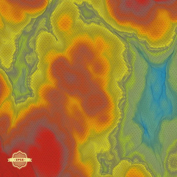 抽象的な風景の背景。モザイク。3 d ベクトル図. — ストックベクタ