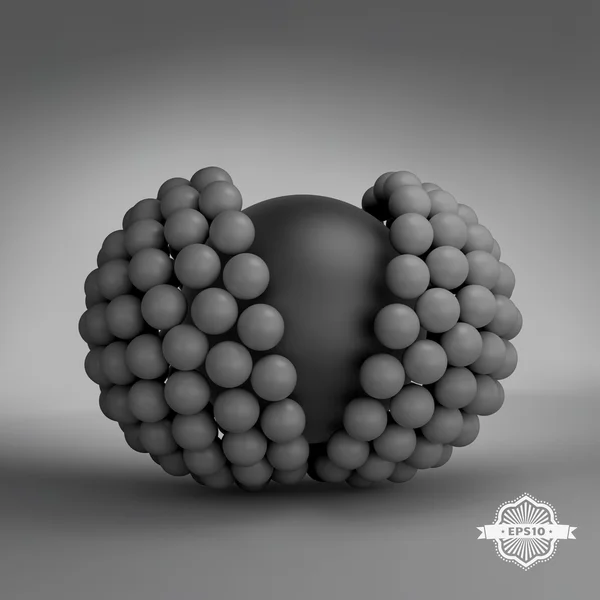 Illustration vectorielle 3D. Concept pour la science, la technologie et le réseau . — Image vectorielle