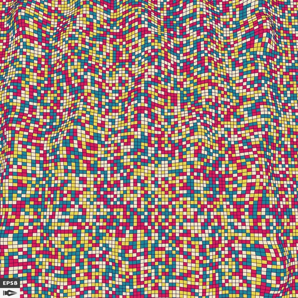カラフルなピクセルのモザイク。抽象的な背景。多角形のベクトル図. — ストックベクタ