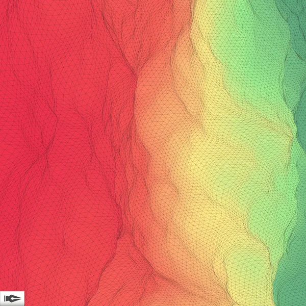 3d Perspective Grid fundo textura. Mosaico. Efeito treliça —  Vetores de Stock