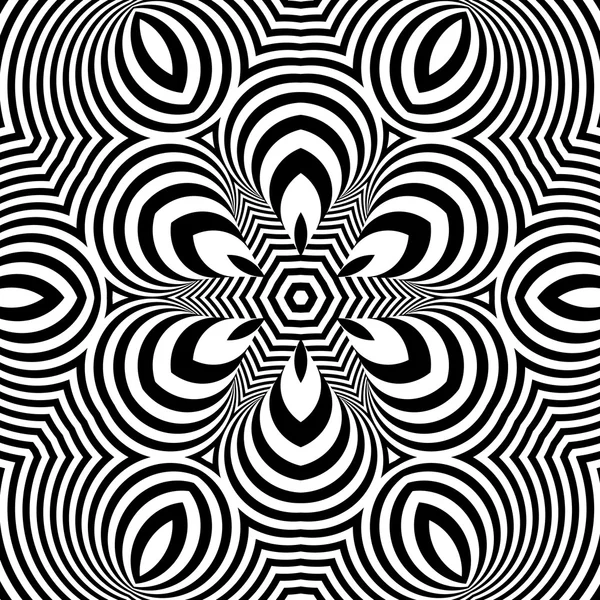 Patrón geométrico blanco y negro. Fondo rayado abstracto . — Vector de stock