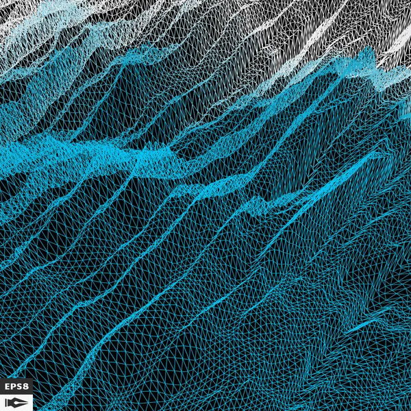 Sfondo griglia. Illustrazione vettoriale 3d. Stile tecnologico futuristico . — Vettoriale Stock