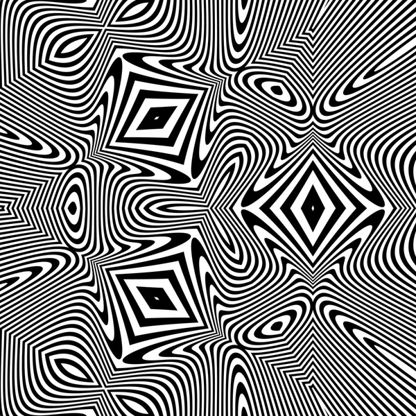 Abstrakte 3D geometrische Hintergrund. Muster mit optischer Täuschung. Vektorillustration. — Stockvektor