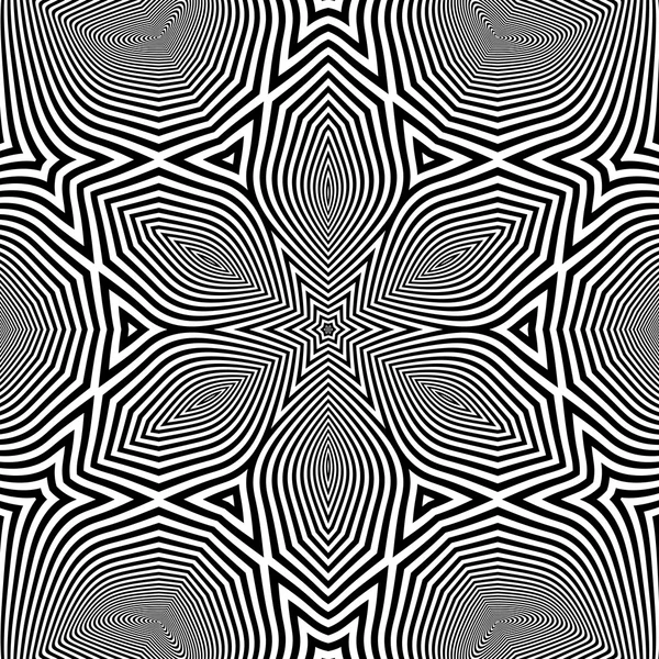 Zwart-wit geometrische patroon. Abstracte gestreepte achtergrond. — Stockvector