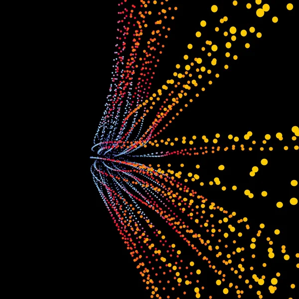 Punkt flöde. Formgivningsmallen. Abstrakt vektor Illustration. — Stock vektor