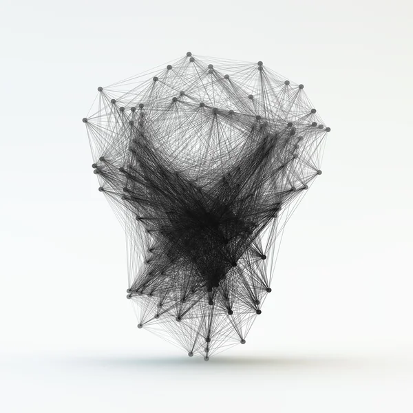 Anslutning struktur. Wireframe vektor Illustration. — Stock vektor