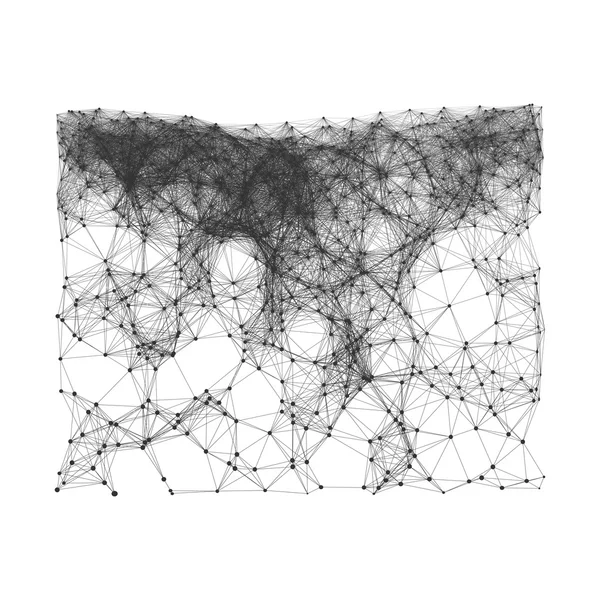 Estructura de conexión. Ilustración de vectores Wireframe . — Archivo Imágenes Vectoriales