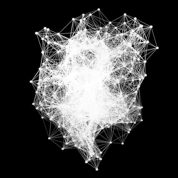 接続構造体。ワイヤ フレーム ベクトル図. — ストックベクタ