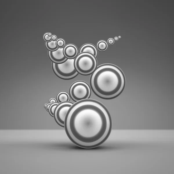 Abstract Spheres Composition. 3D Geometrical Design. Futuristic technology style. Vector illustration. — Stok Vektör