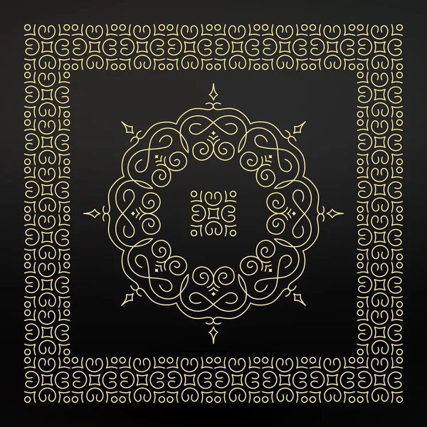 Elemento Círculo Étnico. Orient Diseño tradicional. Patrón de encaje. Ornamento Redondo Mandala. Ilustración de moda vectorial . — Vector de stock