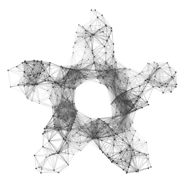 Estructura de conexión. Ilustración de vectores Wireframe . — Archivo Imágenes Vectoriales
