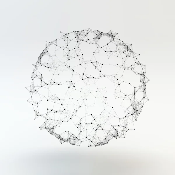 Structure de connexion. Illustration vectorielle Wireframe . — Image vectorielle