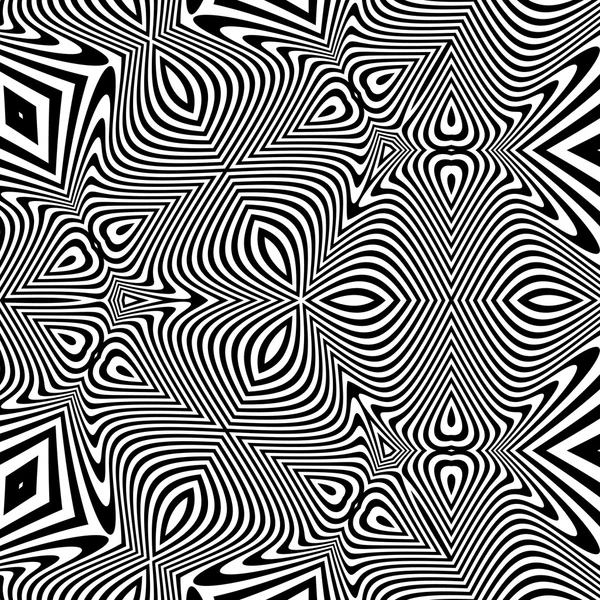 Fondo geométrico 3d abstracto. Patrón con ilusión óptica. Ilustración vectorial . — Vector de stock