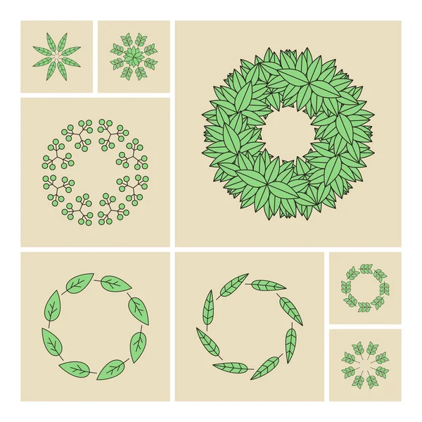 Vector Floral Elements. Vector Printing for Natural Products. Linear Style. Abstract vector illustration. — Stock Vector