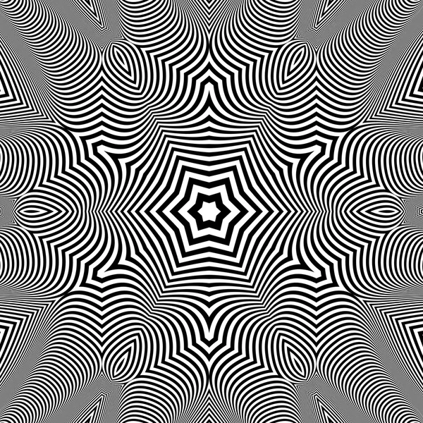Schwarz-weißes geometrisches Muster. abstrakte gestreifte Hintergrund. Vektorillustration. — Stockvektor