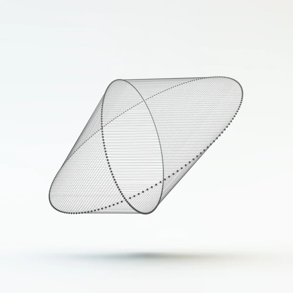 Elemento geometrico poligonale. Struttura di collegamento. Illustrazione vettoriale — Vettoriale Stock