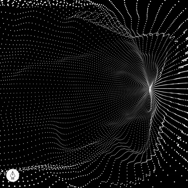 Contexte abstrait du réseau. Illustration vectorielle de la technologie 3D . — Image vectorielle