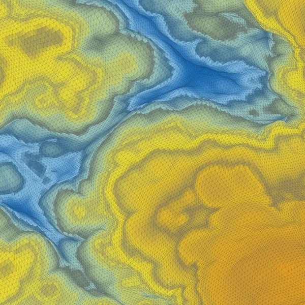 Resumo Paisagem fundo. Mosaico. Ilustração vetorial 3d . —  Vetores de Stock