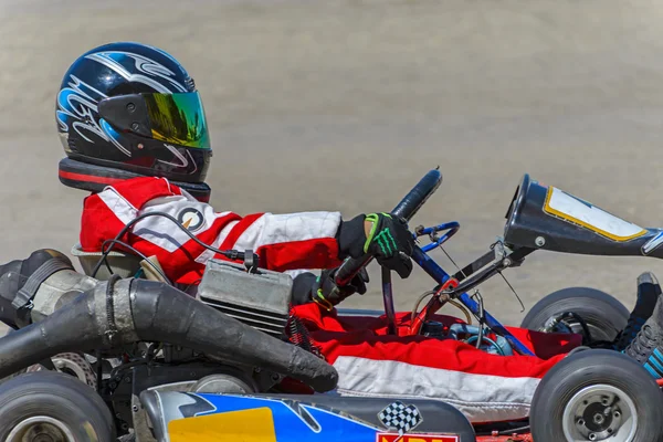 Race, karting — Stockfoto