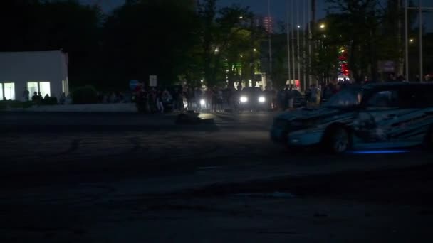 Nikolaev Ukraina Maj 2021 Racing Bil Drivande Stadsgata Demonstrationsprestanda Bilar Stockfilm