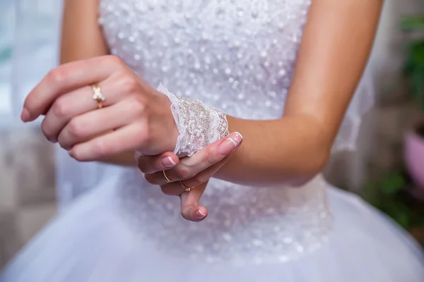 Ruce nevěsty detail — Stock fotografie
