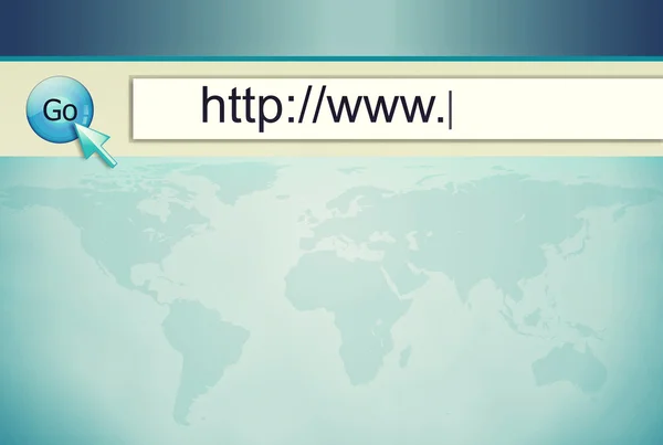Internet-adres, computerscherm — Stockfoto