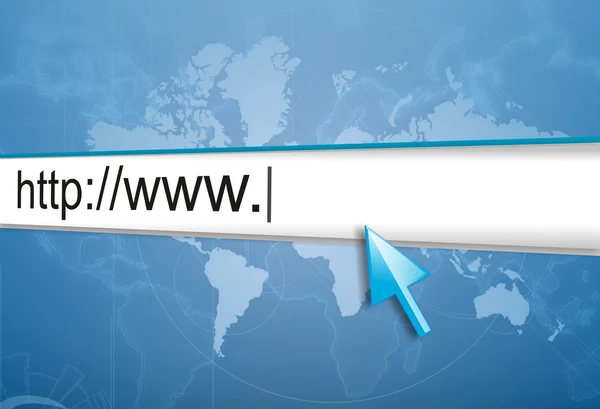 Internet-cím, a számítógép képernyőjén — Stock Fotó