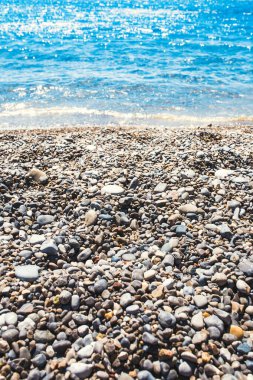 Küçük gri çakıl taşı plajı - Okyanus tatil köyü