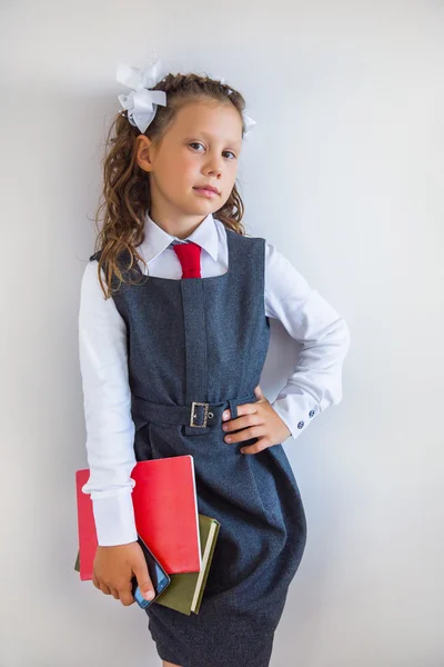 Cute little schoolgirl — Stock Photo, Image