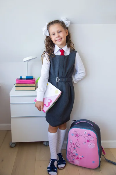 Cute little schoolgirl — Stock Photo, Image