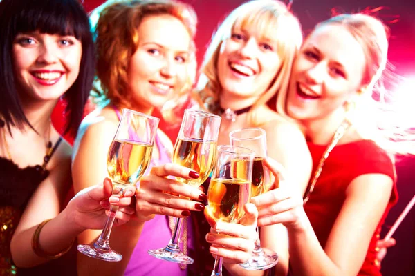 Portrait Happy Young Girls Party — Stock Photo, Image