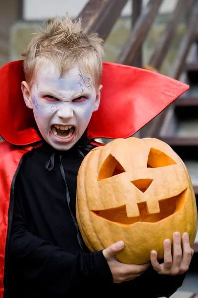 Jongen op vakantie Halloween — Stockfoto