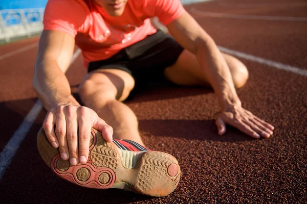 Atlet bacak yaralanma — Stok fotoğraf