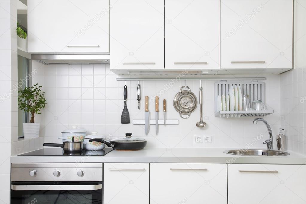 Modern kitchen with utensils