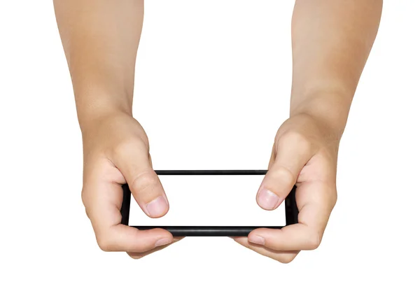 Smartphone in hands — Stock Photo, Image