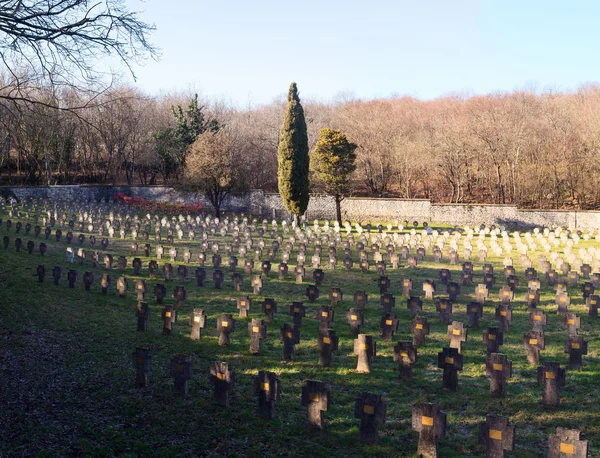 Aurisina Cimitero Austro-Ungarico della Prima Guerra Mondiale — Foto Stock