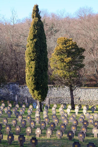 Aurisina Cementerio Austro-Húngaro de la Primera Guerra Mundial — Foto de Stock