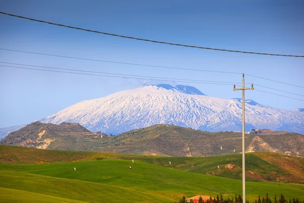 Uitzicht op vulkaan etna — Stockfoto