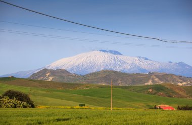 etna yanardağı görünümünü