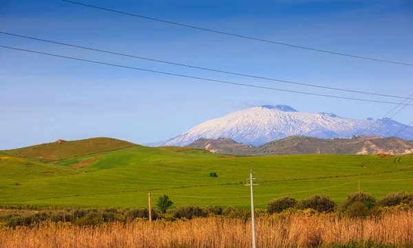 Widok na wulkan etna — Zdjęcie stockowe