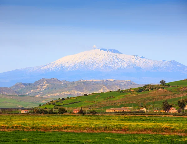 Vista del volcán Etna — Foto de Stock