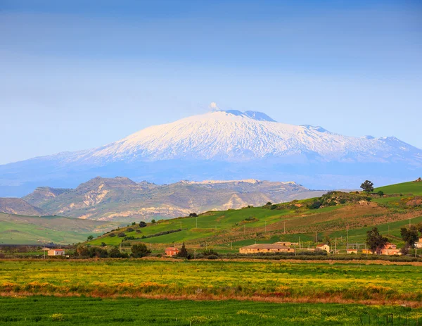 Pohled na sopku etna — Stock fotografie