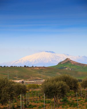 etna yanardağı görünümünü