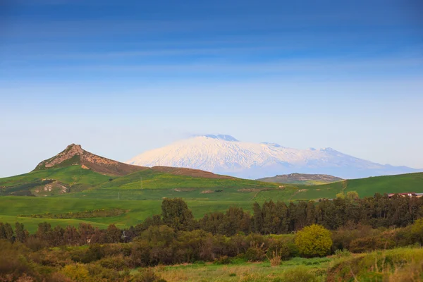 Uitzicht op vulkaan etna — Stockfoto