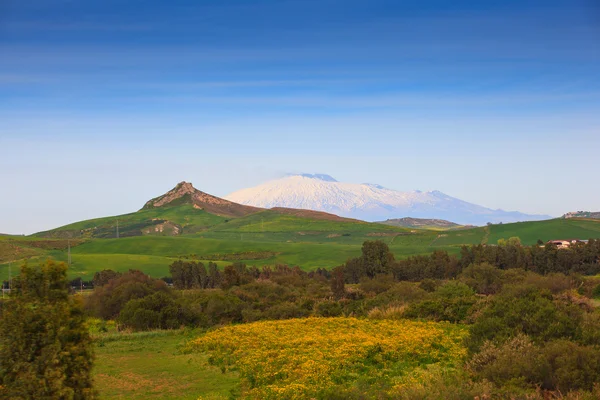 etna yanardağı görünümünü
