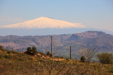  Etna Yanardağı ve Sicilya alan