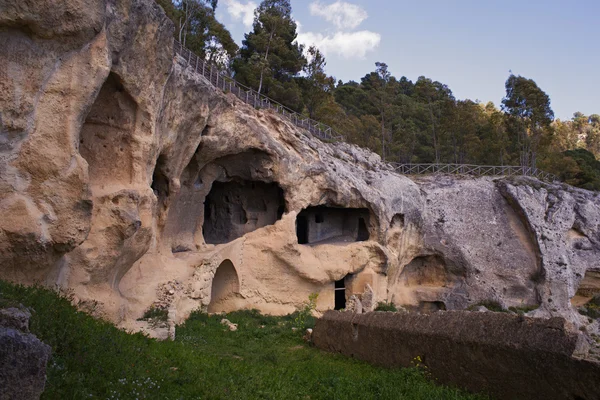 Byzantijnse dorp, Calascibetta — Stockfoto