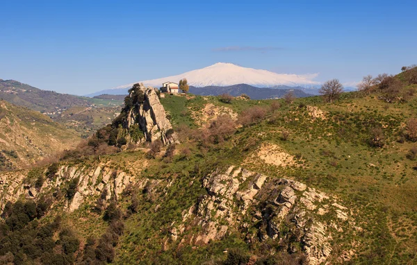 Вулкан Этна из Сицилии — стоковое фото