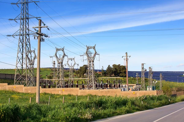 Elektrik alt istasyonlar, Enna bölgesi — Stok fotoğraf