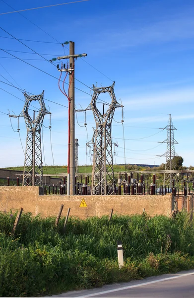 Elektrik alt istasyonlar, Enna bölgesi — Stok fotoğraf